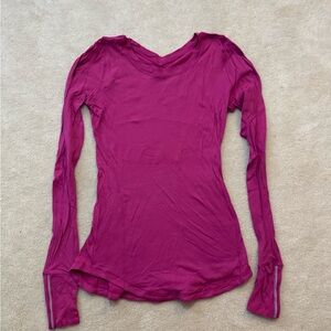 lululemon 5 mile long sleeve running top size 6